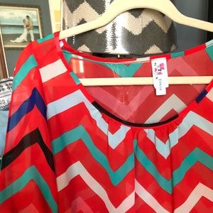 Chevron, sheer shirt
